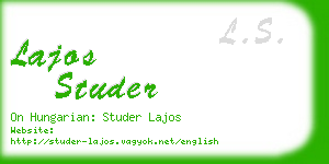 lajos studer business card